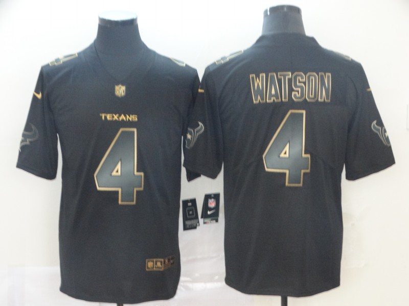 Men's Houston Texans Deshaun Watson #4 Black Jersey